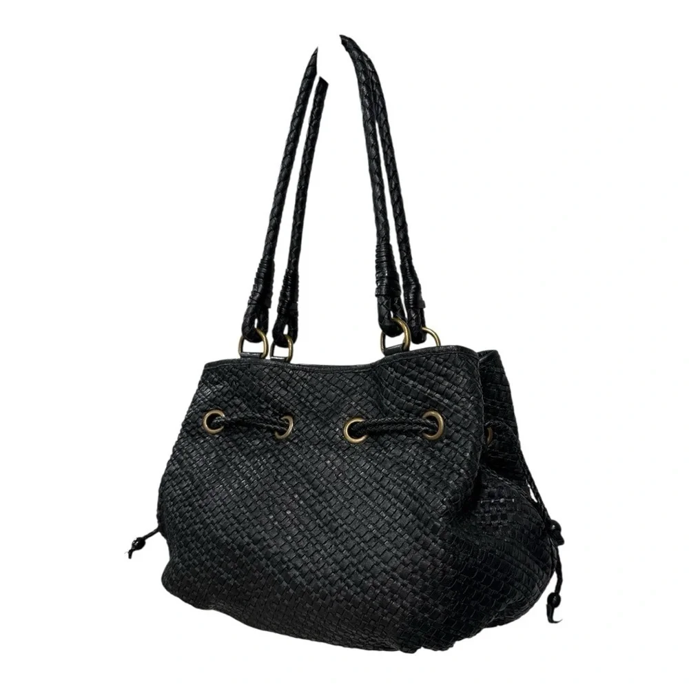 The Sak Black Woven Hobo Bag